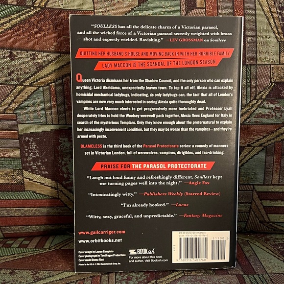 3/$12 Blameless - A Parasol Protectorate Novel - softcover - Picture 2 of 2